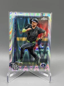 2025 Topps Chrome Brandon Lowe Raywave Refractor #113 Tampa Bay Rays - Bild 1 von 2