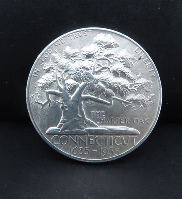 1935 Connecticut Commemorative Silver Half Dollar  - Image 1 of 2