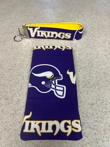 Sonnenbrillenetui & Schlüsselanhänger Set - Minnesota Vikings - kostenloser Versand - NFL - neu - Bild 1 von 1