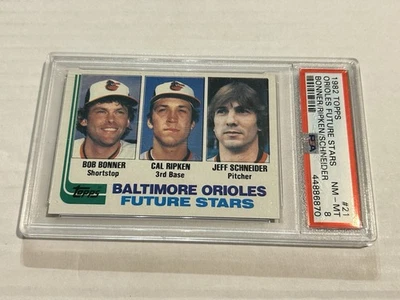 1982 Topps Cal Ripken Jr Bonner Schneider #21 Rookie PSA 8 NMMT Orioles (70) E1 Foto 1 de 2