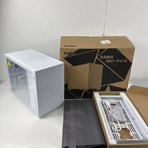 SAMA IM01 Pro G Micro ATX Mid Tower Stalowy metalowy panel Obudowa komputera biała - Zdjęcie 1 z 5