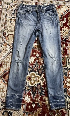 Men’s PRPS Windsor Tapered Skinny Fit Stretch Ripped Jeans Light Indigo size 30 - Image 1 of 4