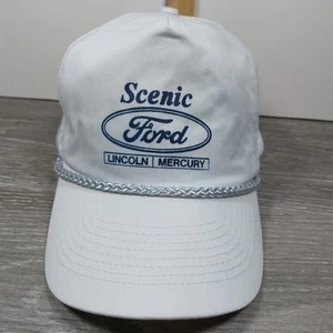 Cappello snapback bianco Ford Lincoln Mercury Team 1996 vintage berretto cobra corda - Foto 1 di 7