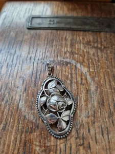 Vintage Jugendstil Anhänger 800er Silber Rosen Vampire diarys Stil - Bild 1 von 5