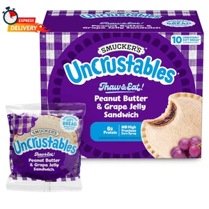 Smucker'S Uncrustables gefrorene Erdnussbutter & Traubengelee Sandwiches, 10 Stück, - Bild 1 von 12