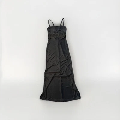 Maxi Vestido Gunne Sax Jessica Mcclintock Negro Gótico Encaje Whimisigoth Talla 9/10 Foto 1 de 4