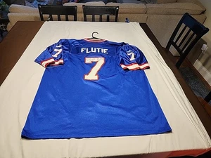 NFL Buffalo Bills FIRMADA Doug Flutie Jersey Puma Azul Talla 2XL De Colección - Imagen 1 de 11