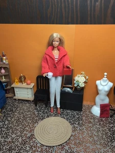 Vintage Barbie Clone Outfit - Pullover, Oberteil, Hose, Handtasche, Pumps, Tasse - Bild 1 von 21