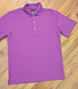 Camisa Polo Greg Norman Adulto Med Púrpura Poliéster Jugar Golf Seco Para Hombres - Imagen 1 de 5