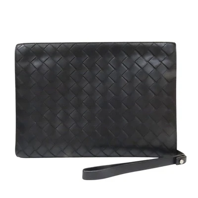 BOTTEGA VENETA Clutch Bag Lambskin Black - Image 1 of 4