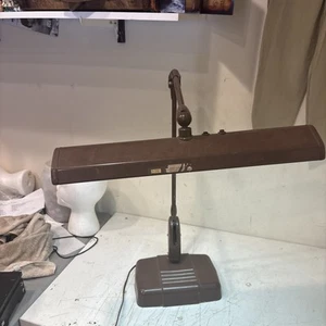 DAZOR Mid-Century Brown Metal Gooseneck Drafting Desk Lamp Industrial Art Deco - Picture 1 of 10