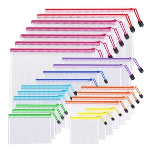 24 Pezzi Tasche con Cerniera a Rete - 8 Misure, Tasche con Cerniera per O3609 - Foto 1 di 6