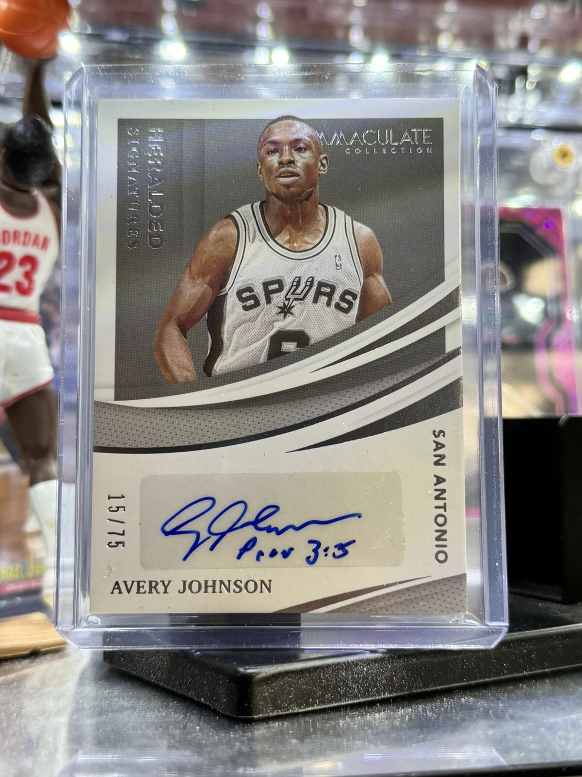 2020-21 Panini Immaculate Avery Johnson Auto Heralded Signatures /75 SP SPURS
