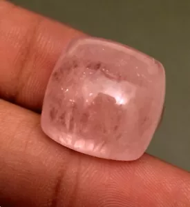 Piedra preciosa suelta de cabujón de morganita natural 24,05 quilates con forma de cojín gema certificada - Imagen 1 de 5