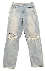 American Eagle Jeans Women’s 6 Short Blue Denim MOM Jean High Rise Stretch - Picture 1 of 9