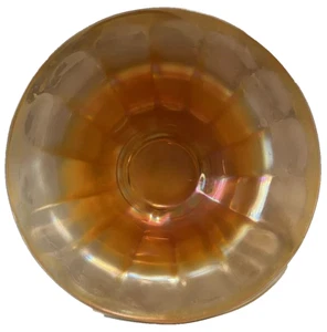 Vintage 12.5" Imperial Glass Marigold Iridescent Carnival Bowl Wide Panel MCM - Picture 1 of 6