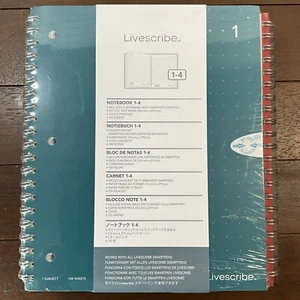 Livescribe 4 Notebooks 8 1/2 x 11 Single Subjects 1-4 Digital Dot Paper NEW - Picture 1 of 10