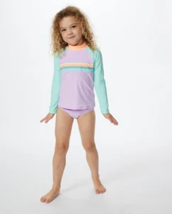 Rip Curl Kids Crystal Cove UV Protect Long Sleeve Surf Rash Guard Vest - Picture 1 of 3