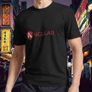 Angular Official Text Logo (Black) Active T-Shirt Funny Logo Tee Men's T-Shirt