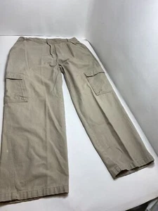 Bugle Boy Men's Sz 38x32 Beige Multi Pocket Cargo Pants-semi Distressed - Picture 1 of 11