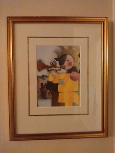 Rosina Wachtmeister Lithograph Framed Signed Musician playing trumpet. - Picture 1 of 8
