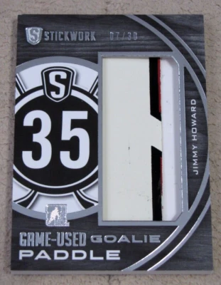 2015-16 ITG Stickwork #GGP17 Jimmy Howard Game Used Goalie Paddles Silver /30 - Image 1 of 3