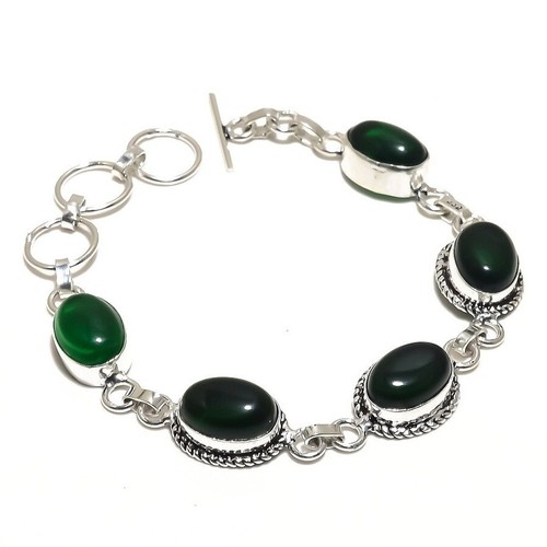 VALENTINO Regalo Per Lei Bracciale Catena Argento 925 Quarzo Tsavorita Naturale