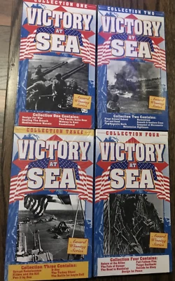 Victory at sea series vhs volume 1 , 2, 3, 4 used/sealed tested  - Image 1 of 4