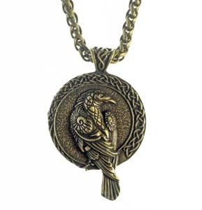 Game of Thrones Black Bird Crow Men's Pendent Amulet Protective Talisman N82 - Picture 1 of 3