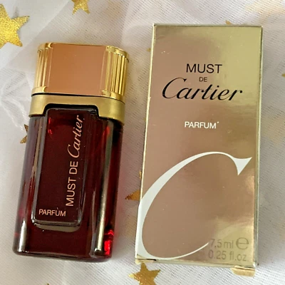Must de Cartier Parfum .25fl oz 7.5ml Splash Mini Made in France New in Box - Image 1 of 4