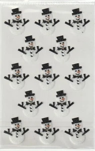 Pegatinas genéricas de Navidad 13 hombres de nieve con joyas y brillo ¡NUEVAS! ¡Envío gratuito! - Imagen 1 de 1