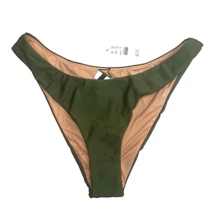 J. Bikini girocollo vita curva fondo donna taglia media verde sfacciato surf nuovo - Foto 1 di 7