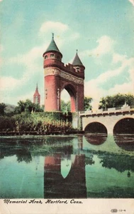 Memorial Arch, Hartford, Connecticut PC vintage. Pubblicato - Foto 1 di 2