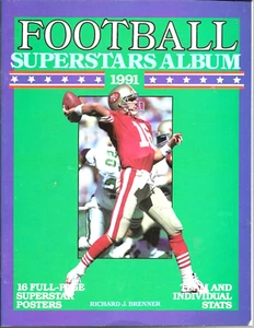 Álbum de Football Superstars 1991 portada de Joe Montana 16 carteles página completa ver lista - Imagen 1 de 8