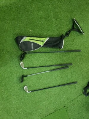Nitro Crossfire Junior Golf Clubs & Bag RRH 5 Piece Set Black/Green With Balls - Image 1 of 4