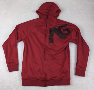 Burton Analog Hoodie Sweatshirt Men’s Adult Size Medium Red Full Zip AG Hooded - Picture 1 of 11