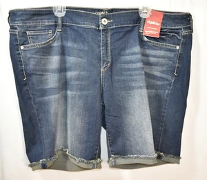 Arizona Jean Shorts Size 20 Junior's Plus Bermuda Distressed New - Picture 1 of 6