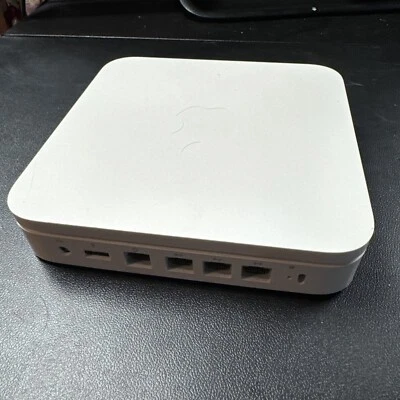 Apple A1408 AirPort Extreme Base Station 802.11n Wireless Router w/USB 1/2 Cords - Image 1 of 3