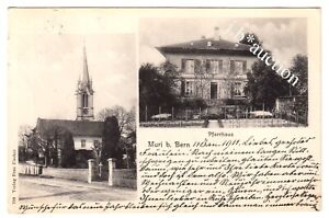 Bern MURI Pfarrhaus & Kirche * Kabinettfoto u 1900