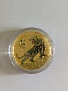 2022 Year of the Tiger Perth Mint Lunar 1 oz Gold Bullion Coin