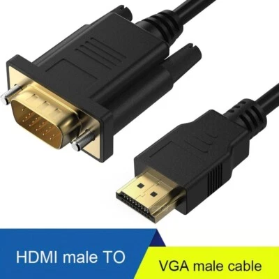 HDMI to VGA Cable Adapter Converter for HDTV PC Desktop Monitor Laptop Roku Xbox - Image 1 of 4