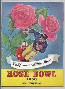 1950 Ohio State California Rose Bowl original NCAA football program Richter good - Picture 1 of 6