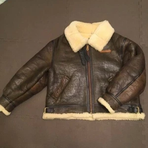 AVIREX B-3 Giacca Mouton Pelle Blouson Cappotto Uomo Taglia 50 Rara dal Giappone - Foto 1 di 10