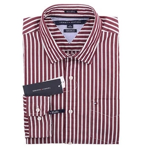 Tommy Hilfiger Men Long Sleeve Custom Fit Button Down Stripe Casual Shirt $0Ship - Picture 1 of 2