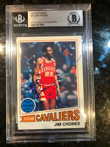 Jim Chones: #57 Autographed 1977-78 Topps Card Cavaliers Beckett BAS - Picture 1 of 1