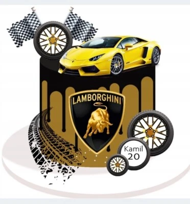 Car Essbar Sport Car Lamborghini Deko Tortenaufleger Torte Geburstag Zuckermasse - Bild 1 von 4