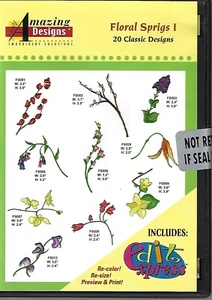 Amazing Designs - Floral Springs I (CD-ROM) New - Picture 1 of 2