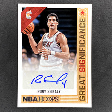 2017-18 Panini NBA Hoops #GS-RSK Rony Seikaly Great SIGnificance Auto Heat