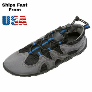 Zapato de agua para hombre Sporti TriMesh SWS004 gris para piscina playa caminar NUEVO - Imagen 1 de 15