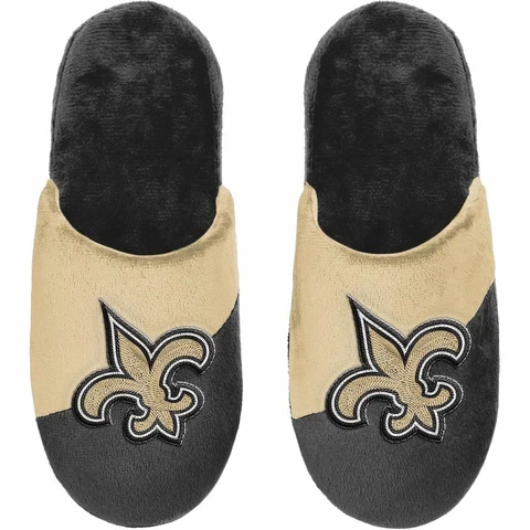 FOCO New Orleans Saints Men's Block Big Logo Super Soft Slide Slippers Cover